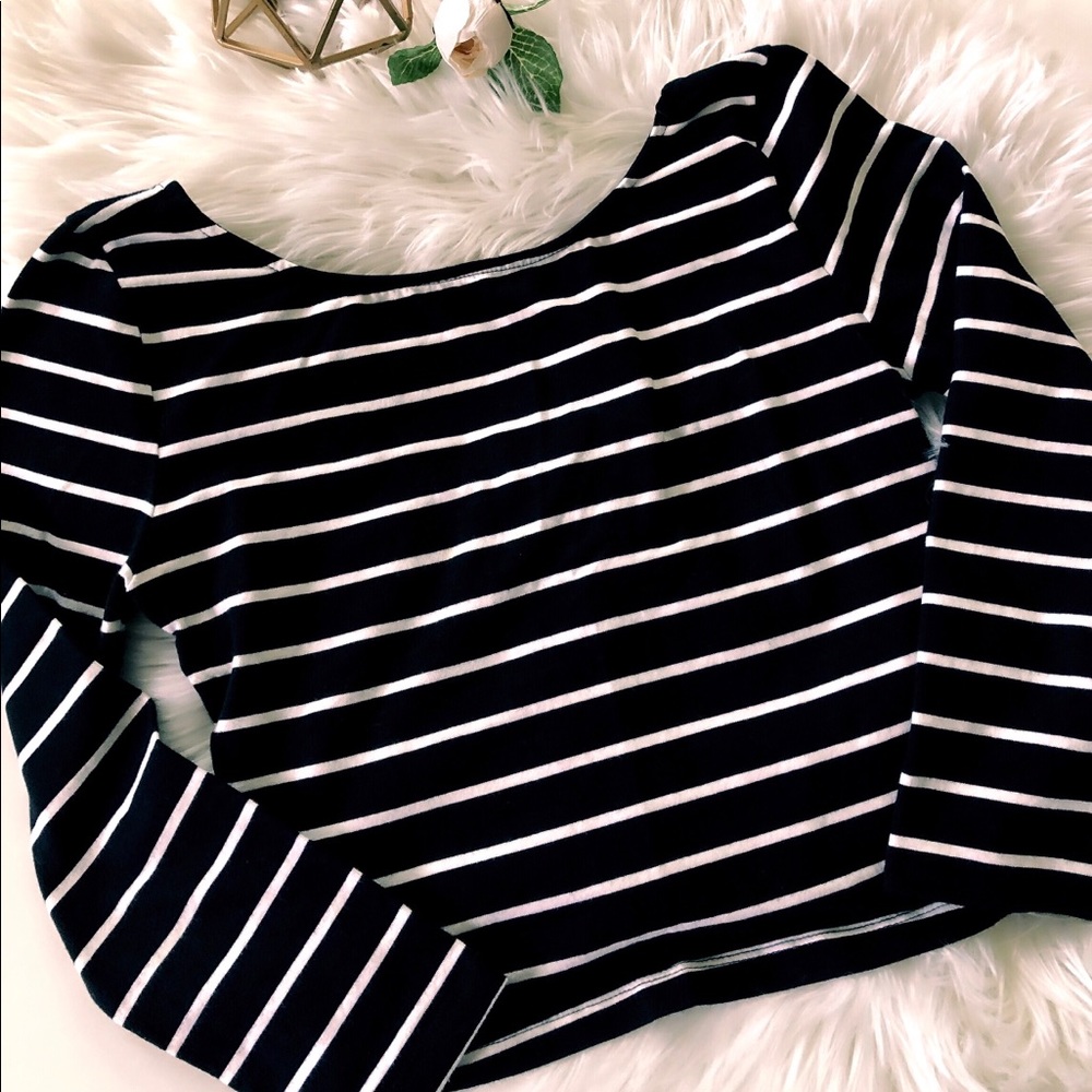 Striped cropped top
